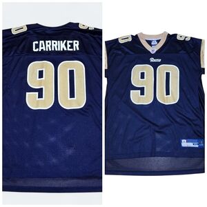 ADAM CARRIKER #90 Rams Reebok On Field Players Inc Jersey, Men's XL